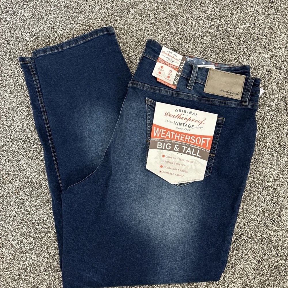 WEATHERPROOF Original JEANS Size 42Wx30 Solaris BLUE NWT Men BIg & Tall